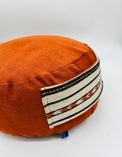 Coussin de yoga Pièce Unique Upcycling - Orange