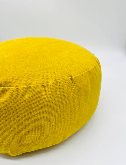 Coussin de yoga Pièce Unique Upcycling - Jaune