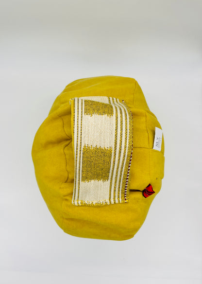 Coussin de yoga Pièce Unique Upcycling - Jaune